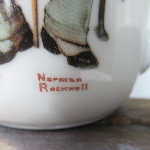 Porcelain Mug Norman Rockwell Collection "Park Bench" - Picture 3 of 9